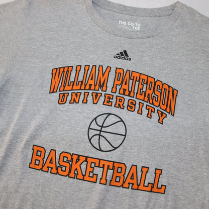 Vintage T-Shirt short sleeve William Paterson University Basketball gray orange ADIDAS L