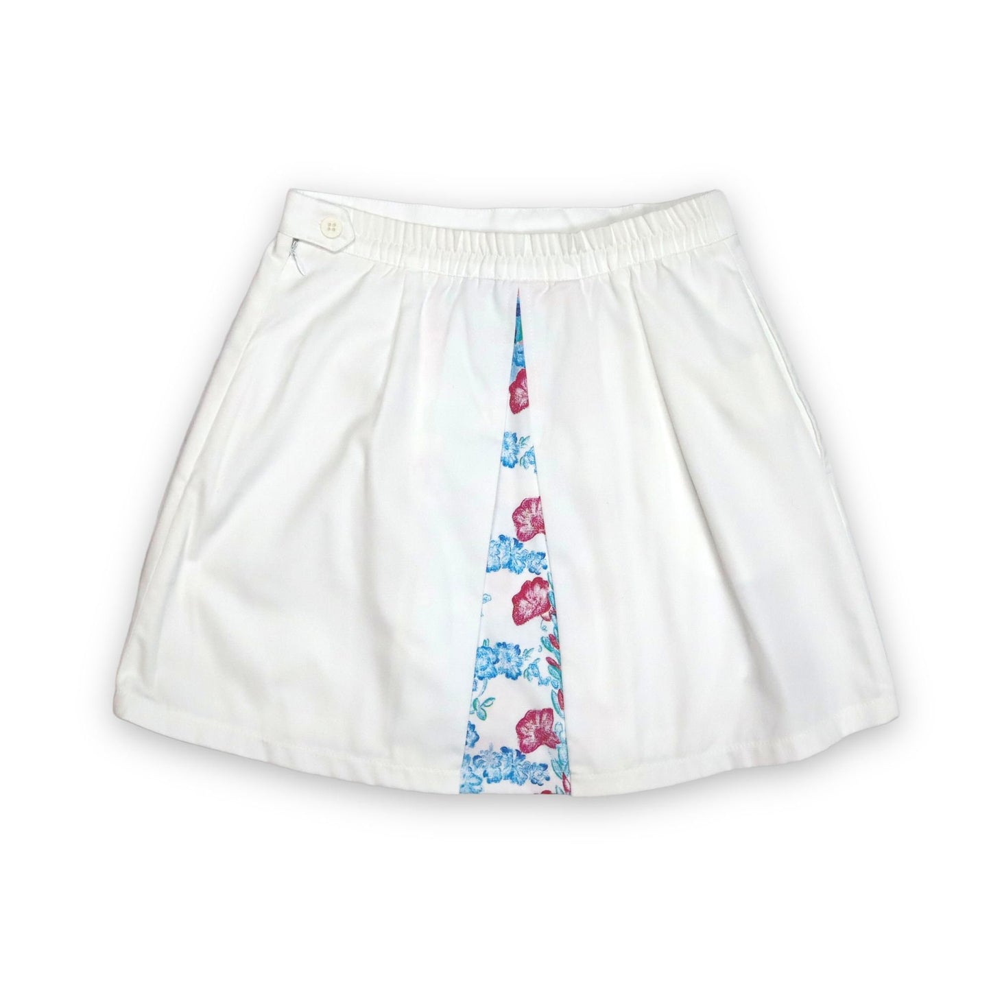 Vintage tennis skirt white crazy pattern deadstock ELLESSE S