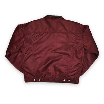 Vintage bomber jacket wine red Deadstock ALPHA INDUSTRIES S