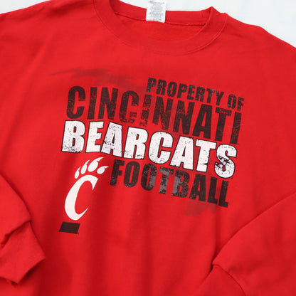 Vintage Sweatshirt Pullover rot Cincinnati Bearcats Football Jerzees XL