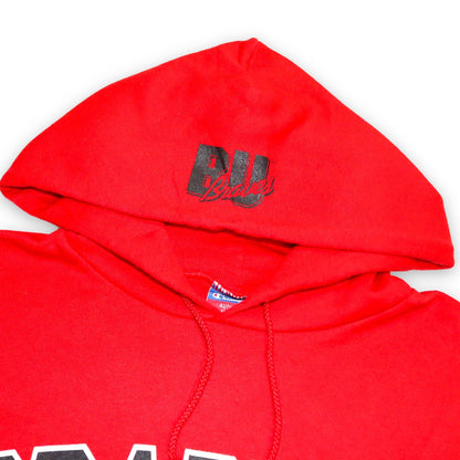 Vintage Hoodie Pullover Bradley University rot CHAMPION M
