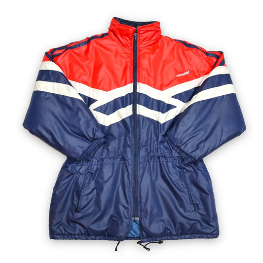 Vintage jacket parka lined blue red white ADIDAS XL