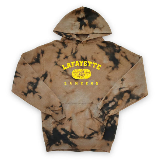 Vintage Hoodie Pullover upcycled self-made Batik Lafayette Lancers Jerzees S