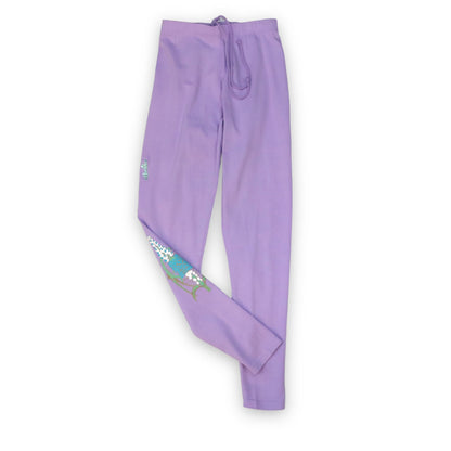 Vintage leggings high waist lilac print Deadstock ELLESSE XS