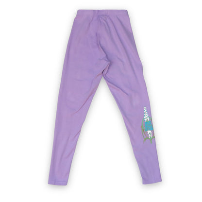 Vintage leggings high waist lilac print Deadstock ELLESSE XS