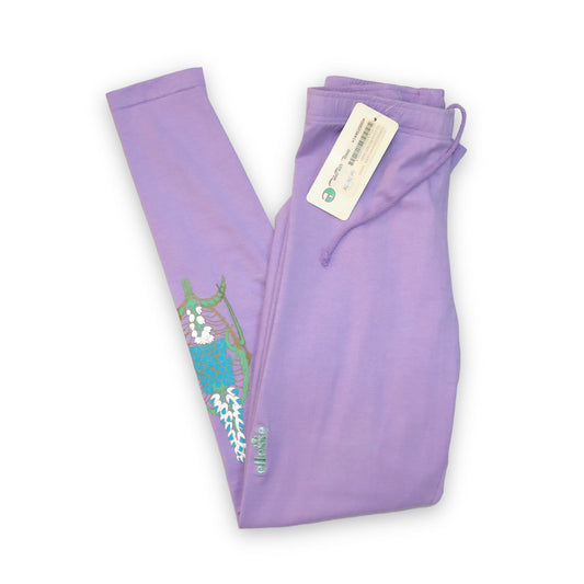Vintage leggings high waist lilac print Deadstock ELLESSE XS