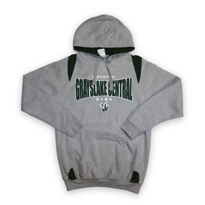 Vintage Hoodie Pullover Property of Grayslake Central Rams grau grün S