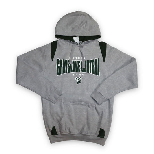 Vintage Hoodie Pullover Property of Grayslake Central Rams grau grün S