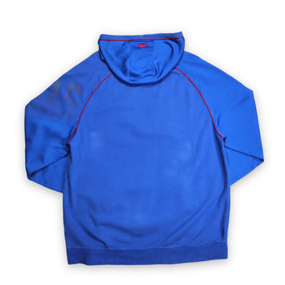 Vintage Y2K Hoodie Sweater Blue Kansas Jayhawks Basketball ADIDAS XL