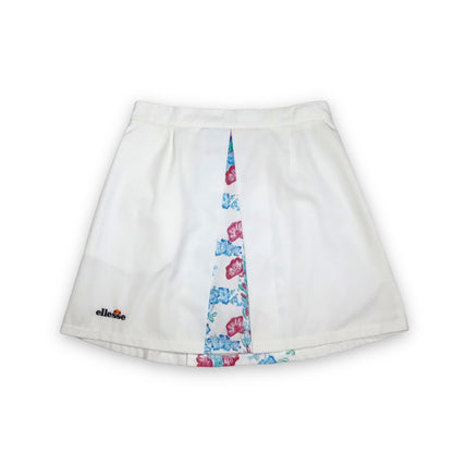 Vintage tennis skirt white crazy pattern deadstock ELLESSE S