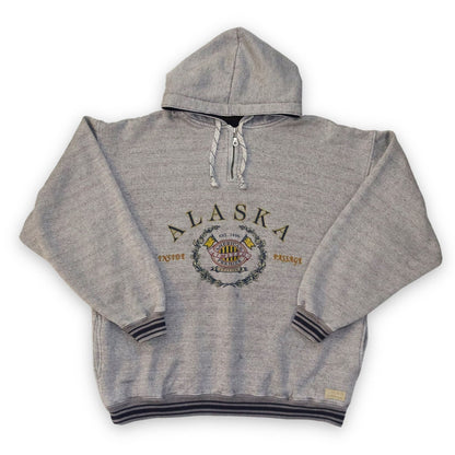 Vintage Hoodie Pullover grau mit Taschen Alaska GEAR L
