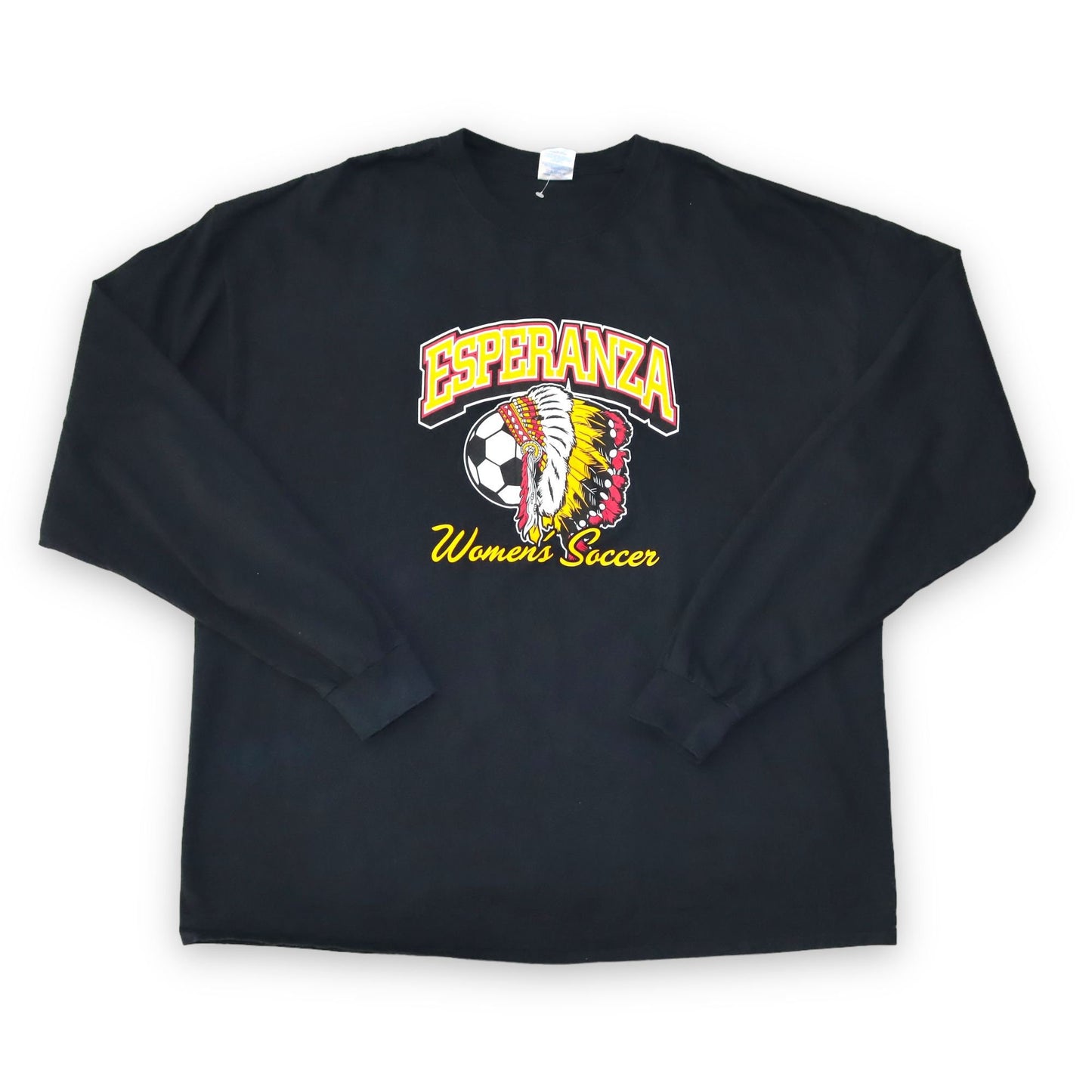 Vintage Shirt Longsleeve Thin Sweatshirt Black Esperanza Women Soccer XXL