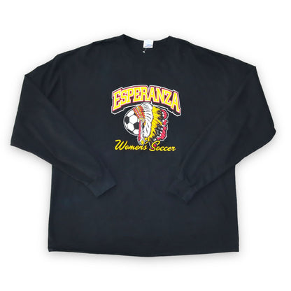 Vintage Shirt Longsleeve Thin Sweatshirt Black Esperanza Women Soccer XXL