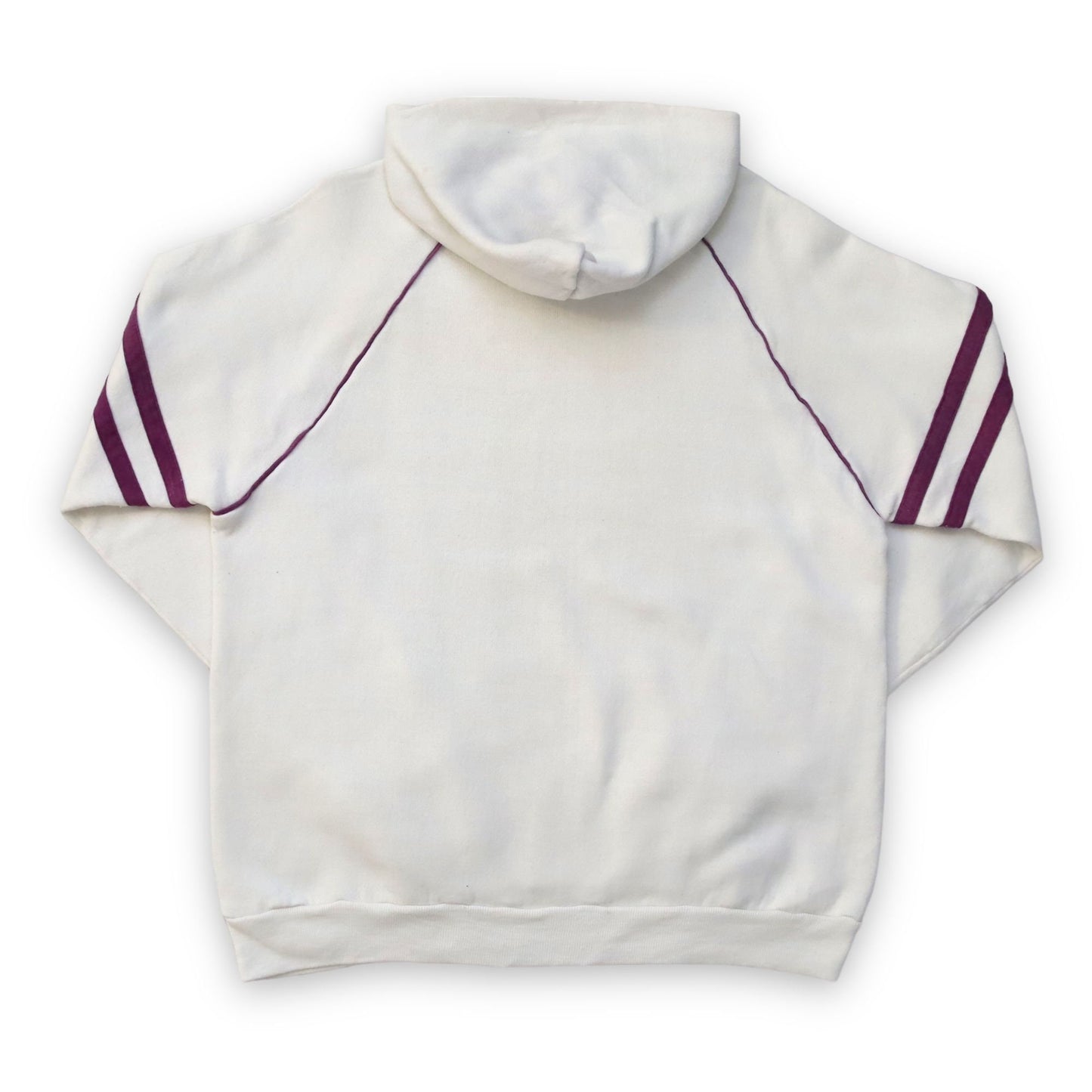 Vintage Hoodie Pullover weiß lila Loughlin Jerzees by Russell XL 46