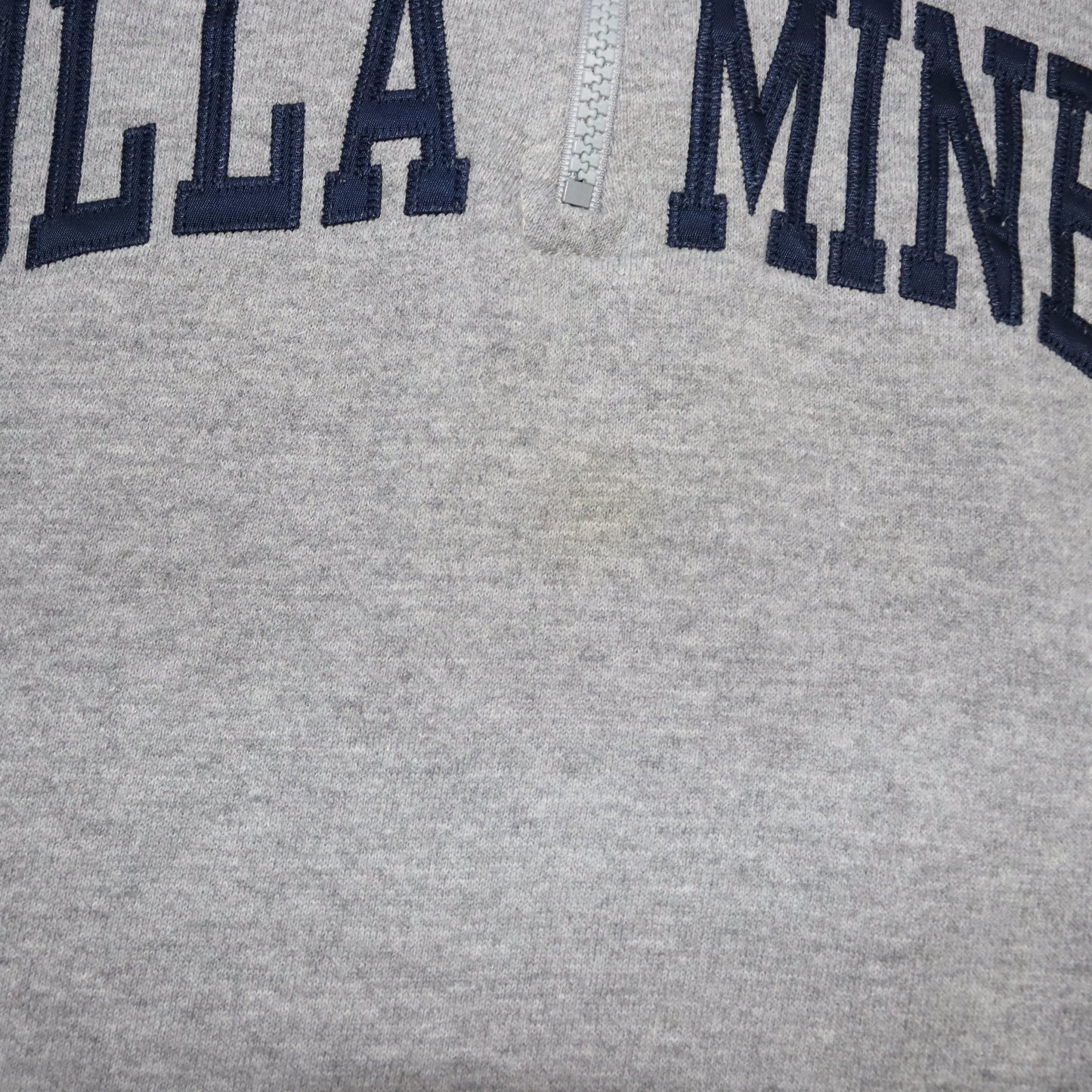 Vintage RUSSELL Athletics Sweatshirt Zipper grau Rolla Miners L