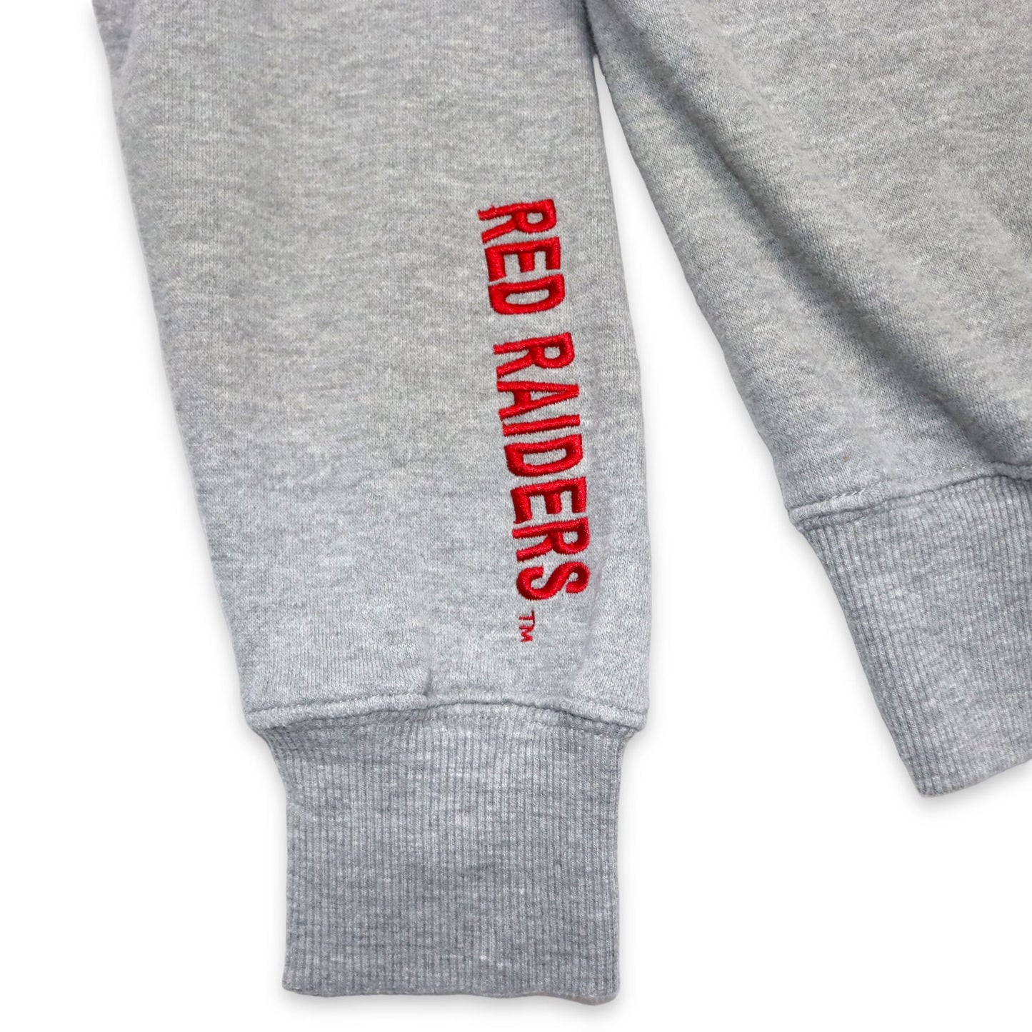 Vintage STADIUM Hoodie Pullover grau rot Texas Tech S/M