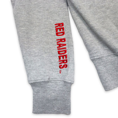 Vintage STADIUM Hoodie Pullover grau rot Texas Tech S/M