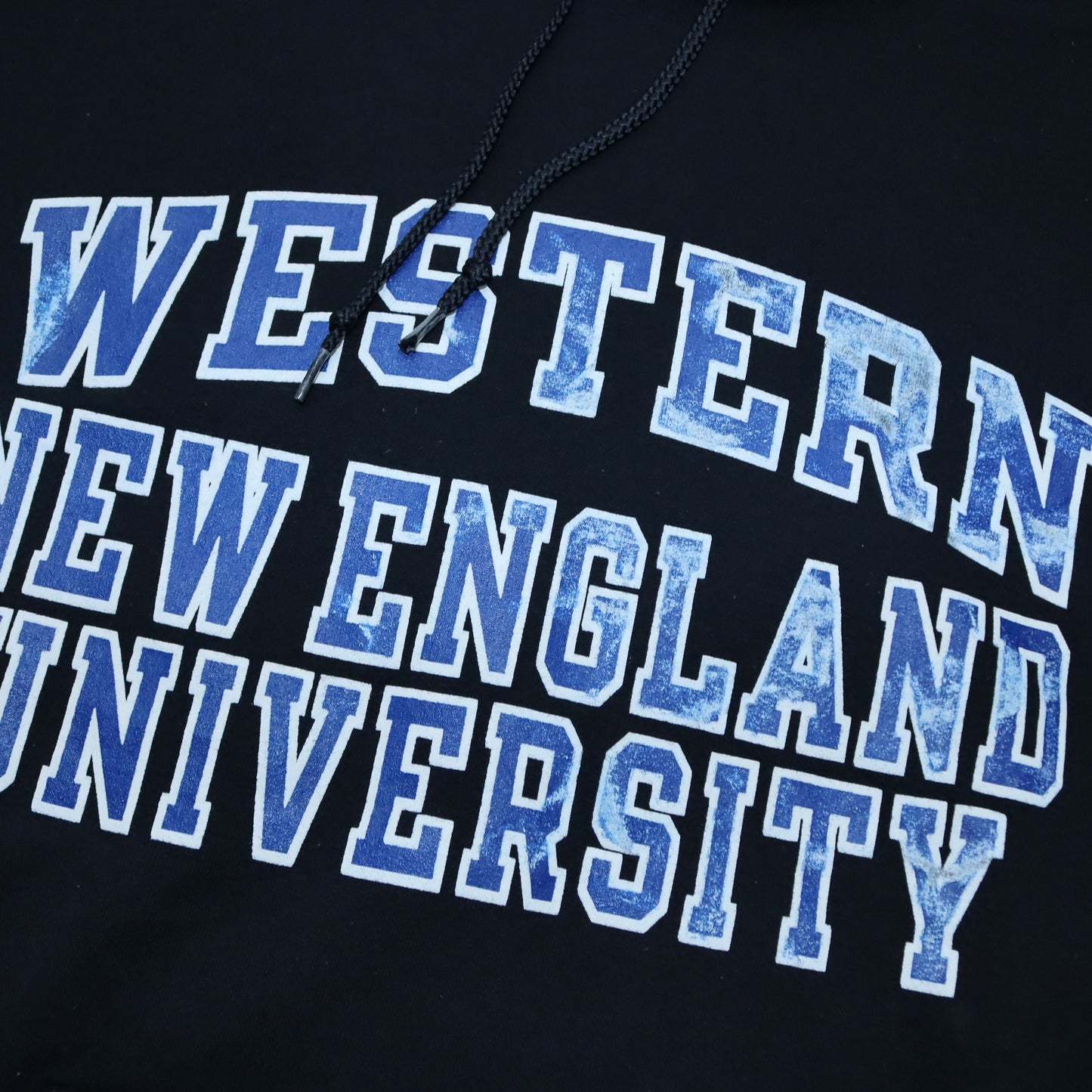 Vintage CHAMPION Hoodie Pullover schwarz Western New England University M