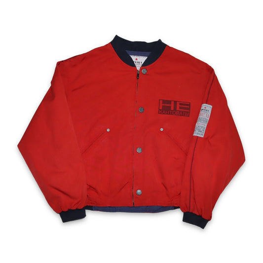 Vintage SOVIET bomber jacket workwear red L