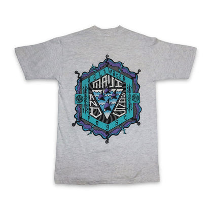 Vintage Maui T-Shirt gray print purple turquoise M