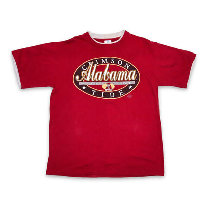 Vintage BELTON T-Shirt Alabama Crimson Tide red gray L