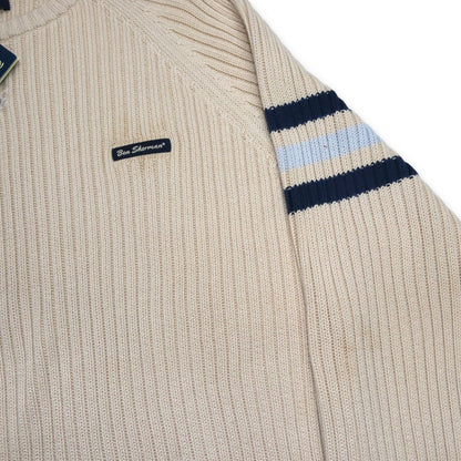 Vintage Y2K Ben Sherman knit sweater beige Deadstock XXL