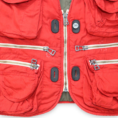 Vintage SOVIET cargo vest red lined Deadstock L