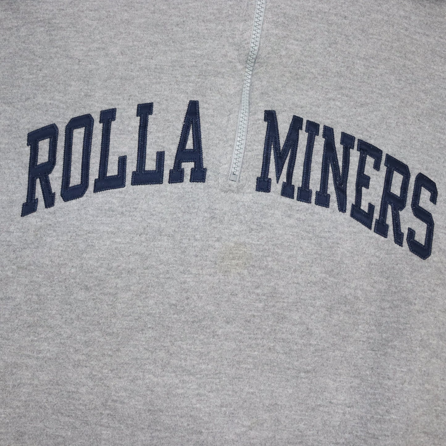 Vintage RUSSELL Athletics Sweatshirt Zipper grau Rolla Miners L