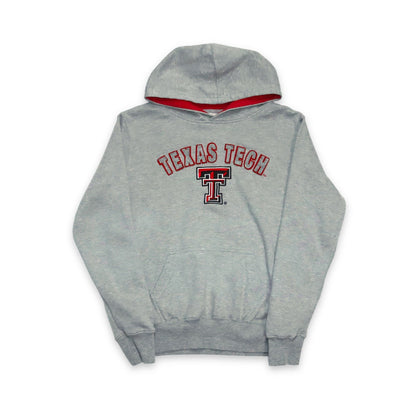 Vintage STADIUM Hoodie Pullover grau rot Texas Tech S/M