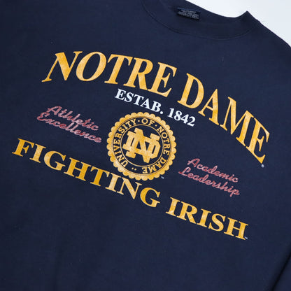 Vintage SAVVY Sweatshirt dunkelblau Notre Dame University XXL