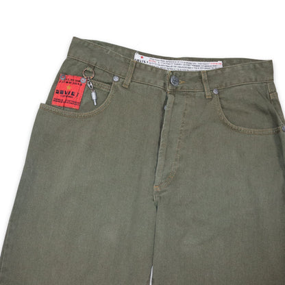 Vintage SOVIET Baggy Jeans Khaki Deadstock W34