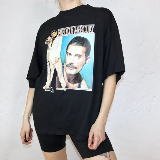 Vintage t-shirt FREDDIE MERCURY print short-sleeved L