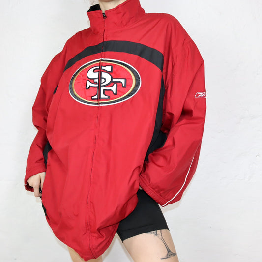 Vintage jacket lined red SF 49ers NFL REEBOK xl