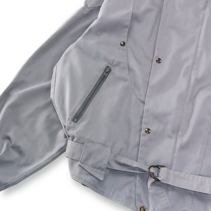 Vintage gigolo light jacket with belt grey 42