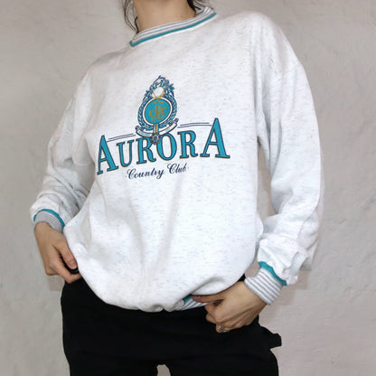 Vintage Sweatshirt Pullover weiß Aurora GEAR S