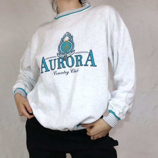 Vintage Sweatshirt Pullover weiß Aurora GEAR S