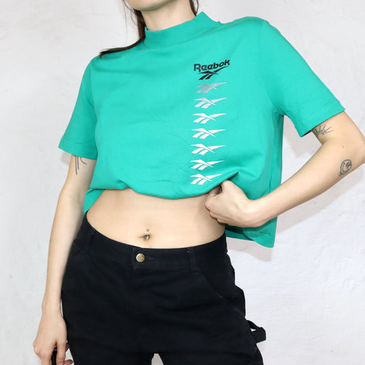 Vintage crop t-shirt green REEBOK Classics M