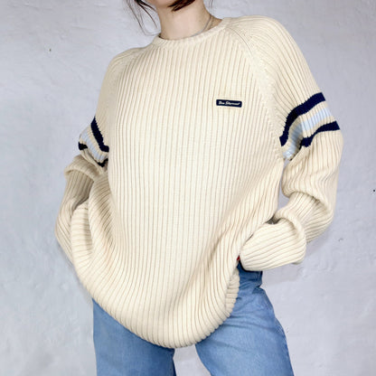 Vintage Y2K Ben Sherman knit sweater beige Deadstock XXL