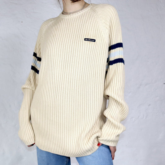 Vintage Y2K Ben Sherman knit sweater beige Deadstock XXL
