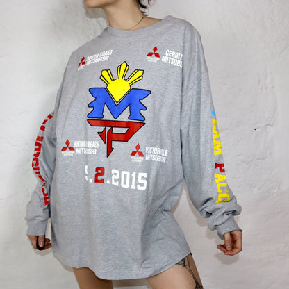 ALSTYLE Shirt Longsleeve grau Mitsubishi 2XL