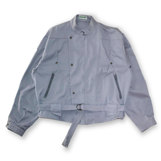 Vintage gigolo light jacket with belt grey 42