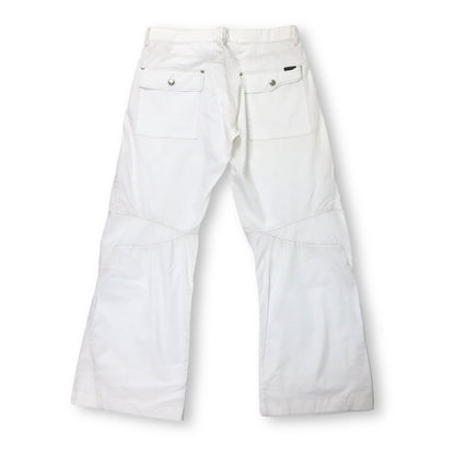 Vintage Y2K Energy Baggy Wide Pants White Deadstock W34