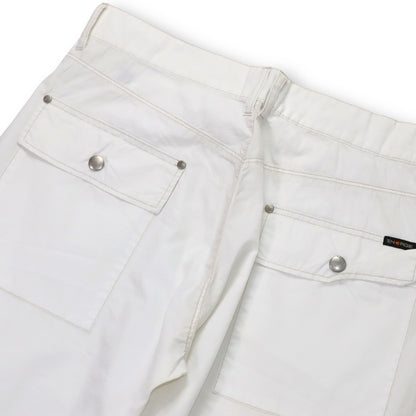 Vintage Y2K Energy Baggy Wide Pants White Deadstock W34