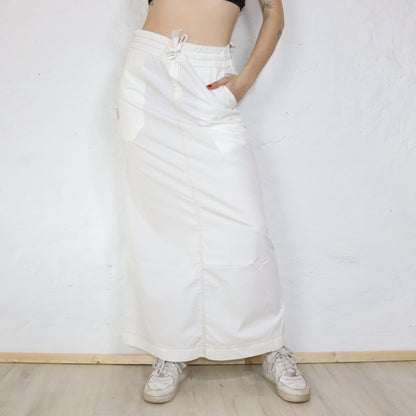 Vintage Y2K KILLAH maxi skirt white Deadstock L