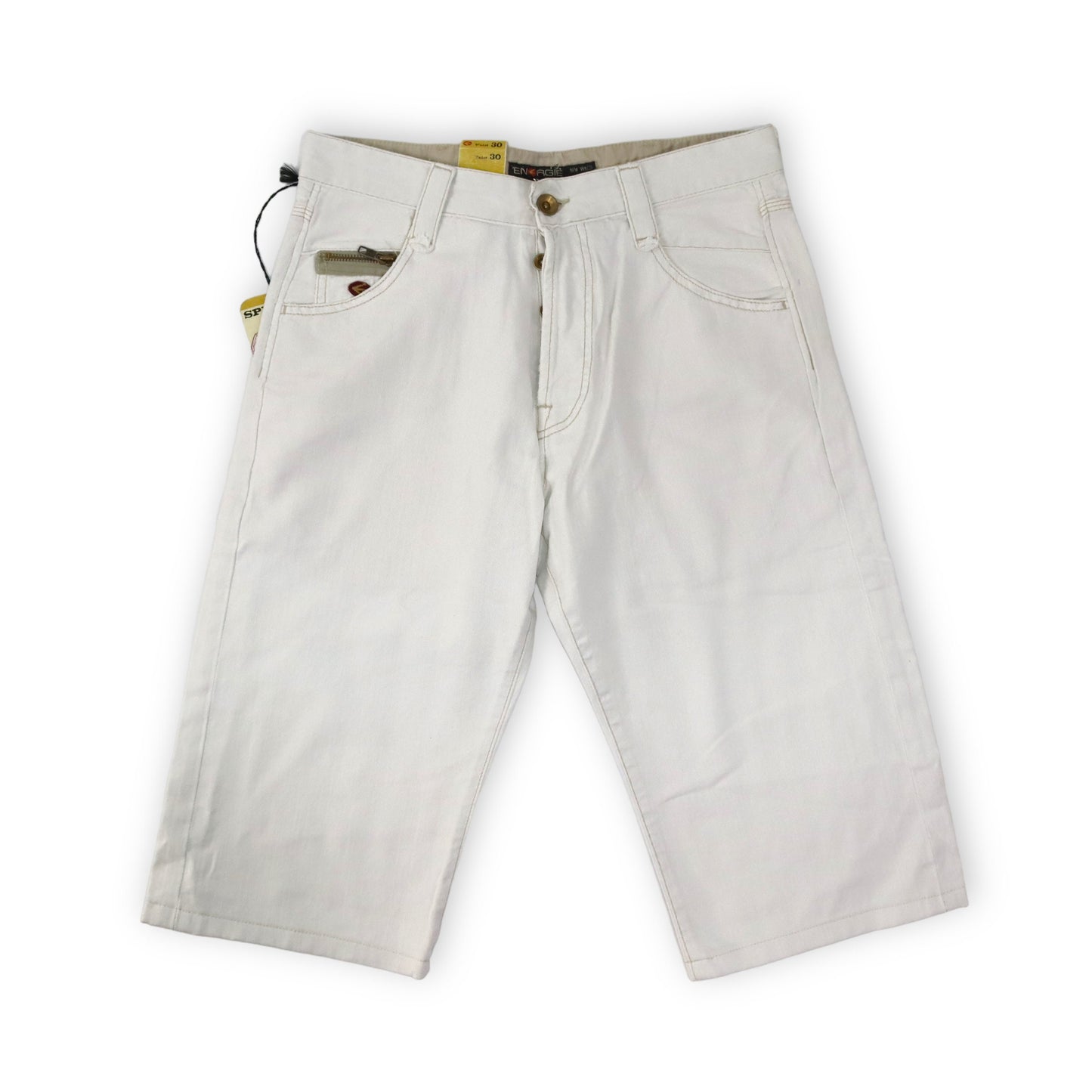 Vintage Y2K Energy Shorts Jeans White Deadstock W29