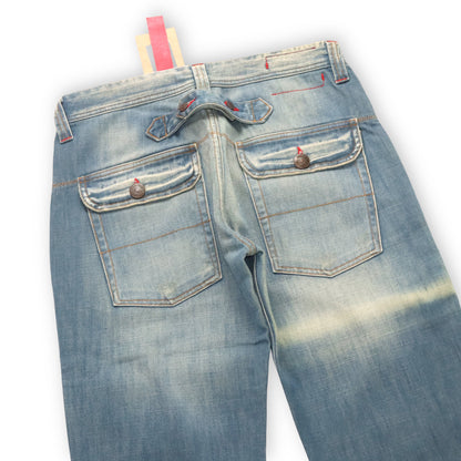 Vintage Y2K DND Baggy Jeans washed out Deadstock W32 L34