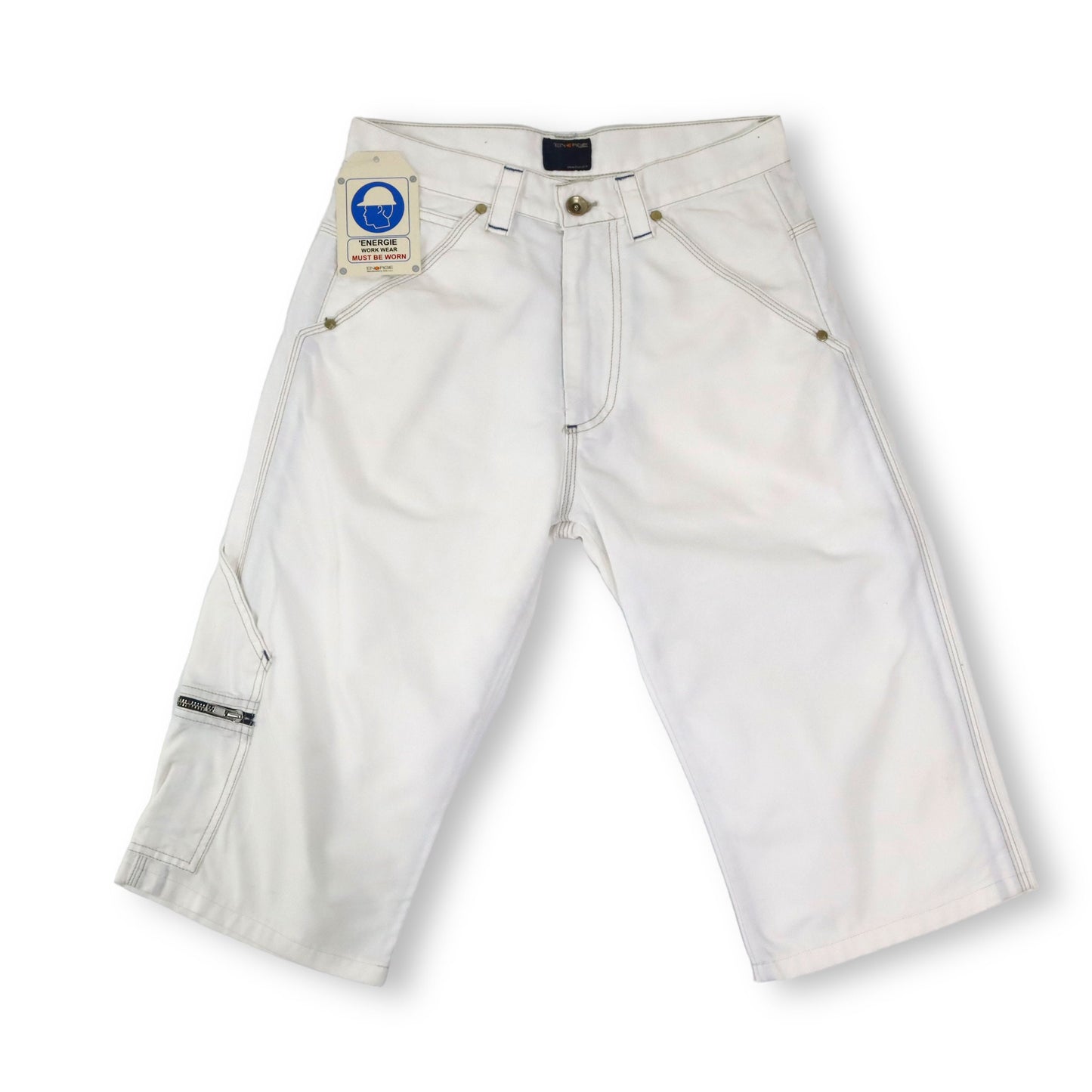Vintage Y2K Energy Shorts Jeans White Deadstock W30