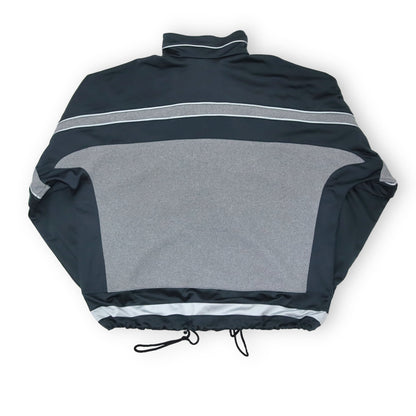 Vintage DIADORA tracksuit jacket with removable sleeves black grey 46