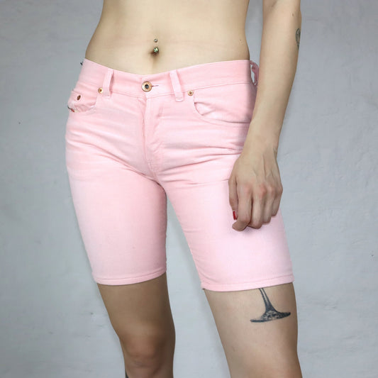 Vintage DIESEL Momshorts Feincord kurze Hose rosa Deadstock W29