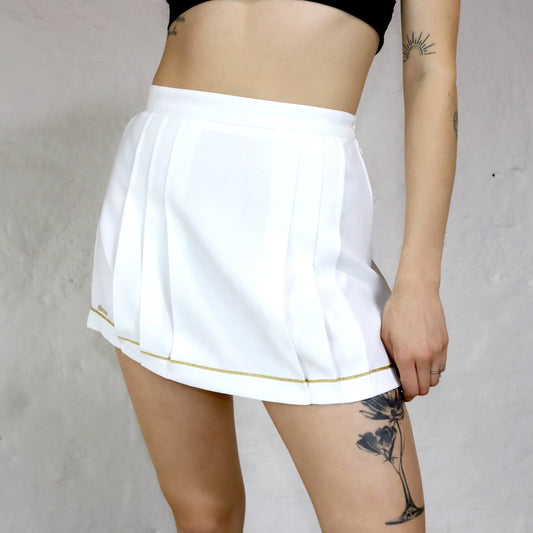 Vintage tennis skirt skirt white gold ELLESSE S